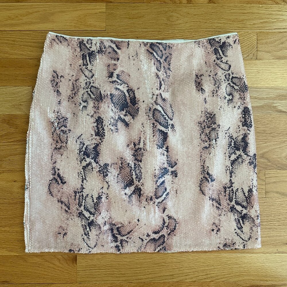 Rare London Snakeskin Sequin Mini Skirt Size 8
